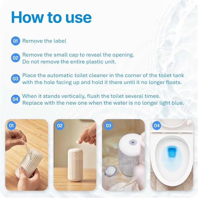Fresh & Fresh Automatic Toilet Bowl Cleaners (Orange) - 1 Bottle(UPTO 2500 FLUSHES/Bottle), Commercial and Residential Toilet Cleaner 3-4 MONTH Lasting Toilet Bowl Cleaner Bottle
