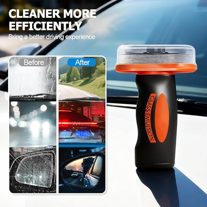 2026 Handheld Glass Oil-Film Remover, New Upgrade Emulsion Cleaner Glass Cleaning Board, Automotive Oil Film Cleaning Brush for Car Windows (3, One Size)