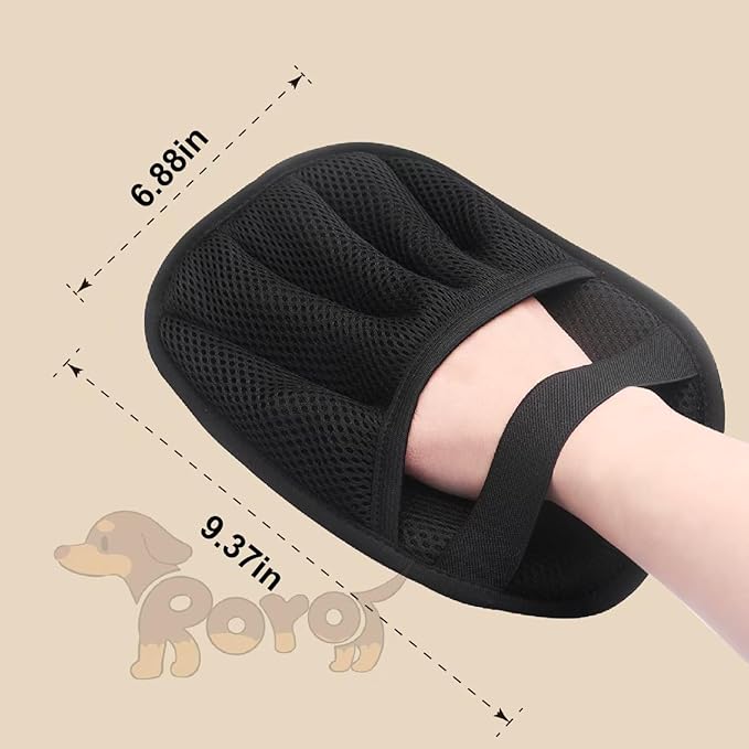 Rorodog 2- Pack Magic Brush Pet Hair Removal Gloves– Upgraded 5 Finger Reusable Electrostatic Grooming Tool for Dogs & Cats, Remove Dog/Cat Hair from Clothing, Furniture, Car Seats, Bedding.