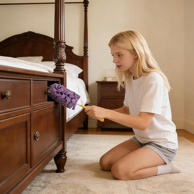 360°Electrostatic Duster Refills — The Sustainable Choice for a Dust-Free Home,Reusable Duster Refills,Duster Refills Reusable,Reusable & Washable Microfiber Dusting Heads,for Home Office Car (D)