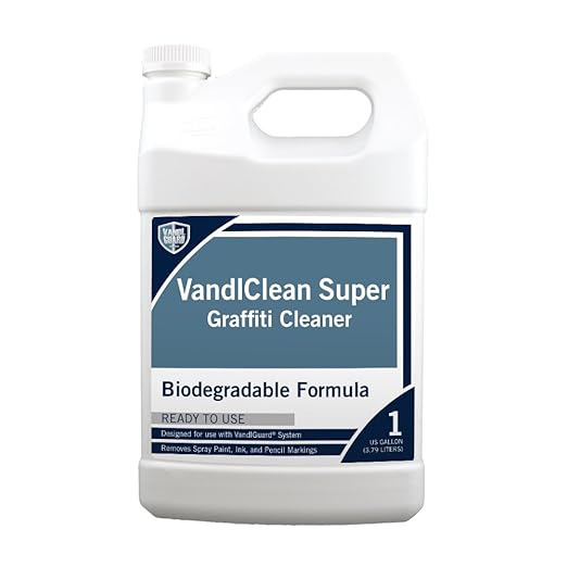 Rain Guard Water Sealers VG-7301 1 gal Ready to Use Vandlclean Super Graffiti Remover Spray is a Biodegradable Graffiti Remover Designed to Dissolve Spray Paint, Clear, Bottle