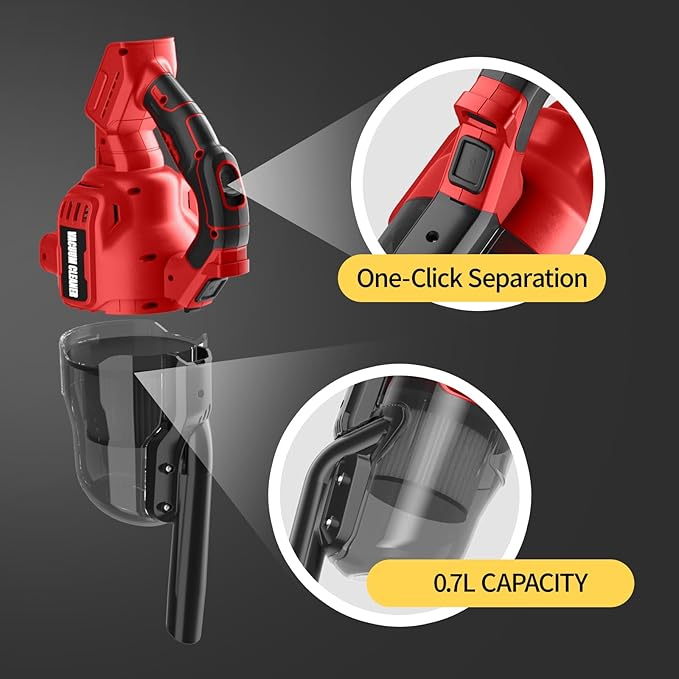 Gruecoinno Cordless Vacuum Cleaner for Milwaukee M18 18V Battery, 500W Handheld Vacuum Cleaner with Washable Filter, Portable Stick Vacuum for Floor Carpet Car Hardwood Pet Hair(Battery Not Included)