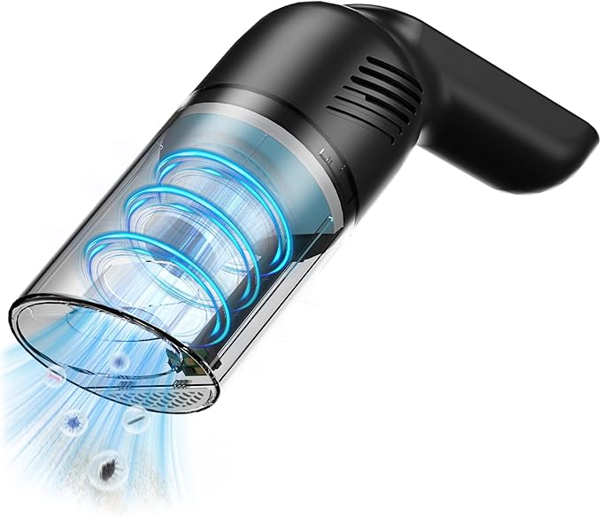 Carry360 38000PA Handheld Vacuum Cordless | 120W Deep Cleaning for Car Pet Hair | Portable Cleaner with 2000mAh Battery, LED Light & Multi-Nozzles | Home Office Multi-Surface