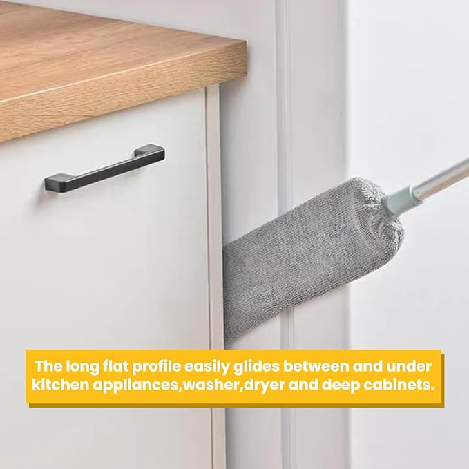 Retractable Gap Dust Cleaning Artifact |Extendable Duster Cleaning Tool for Hard-to-Reach Areas |Reusable Washable Dusting Wand for Home,Ceiling,Blinds,Under Furniture (3)