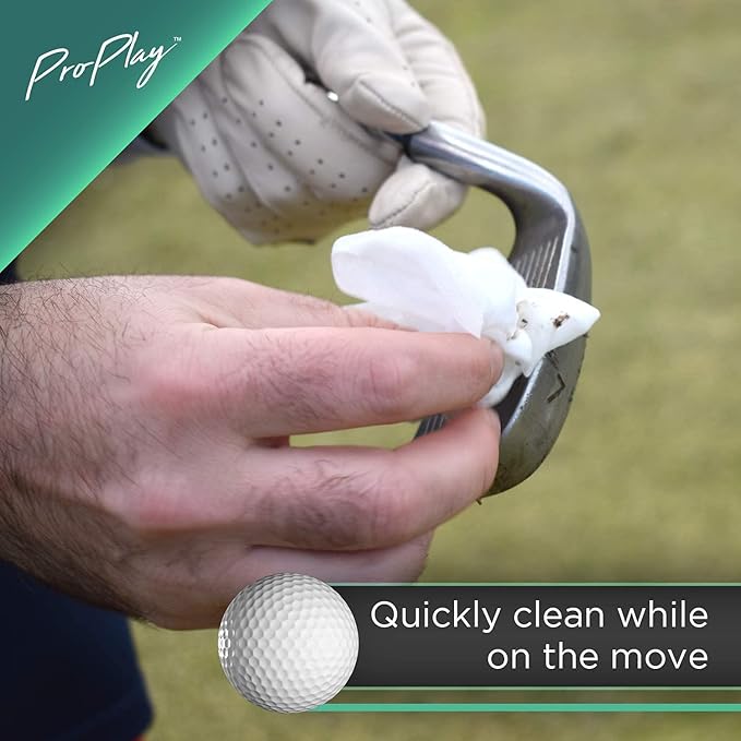 ProPlay Ball & Club Cleaning Wipes | Powerful Cleaner Removes Dirt, Grass, and Sand | Convenient, Resealable Pack - Unscented 24 Pack