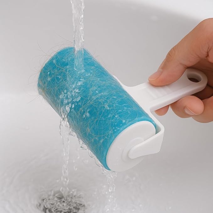 iLifeTech Reusable Lint Roller Sticky Picker Set Cleaner Lint Roller Pet Hair Remover Brush for Bed, Carpet, Sofa Medium Size + 2 Travel Size