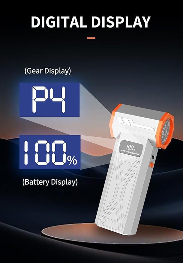 Aicevoos AS-S50 Electric Air Duster-130000RPM Super Power Cordless Air Duster, 4-Gear Adjustable Mini Blower with Fast Charging, Dust Blower for Computer, Keyboard, House, Outdoor and Car | Gray