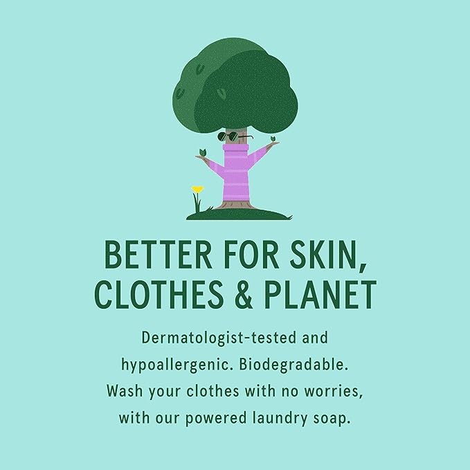 Ingredients Matter Powder Laundry Soap - Lemongrass Scent, Hypoallergenic Detergent, Natural & Eco-Friendly, Plastic Free, Made in USA, Natural Essential Oils & Dermatologist Tested - 30 oz, 60 Loads