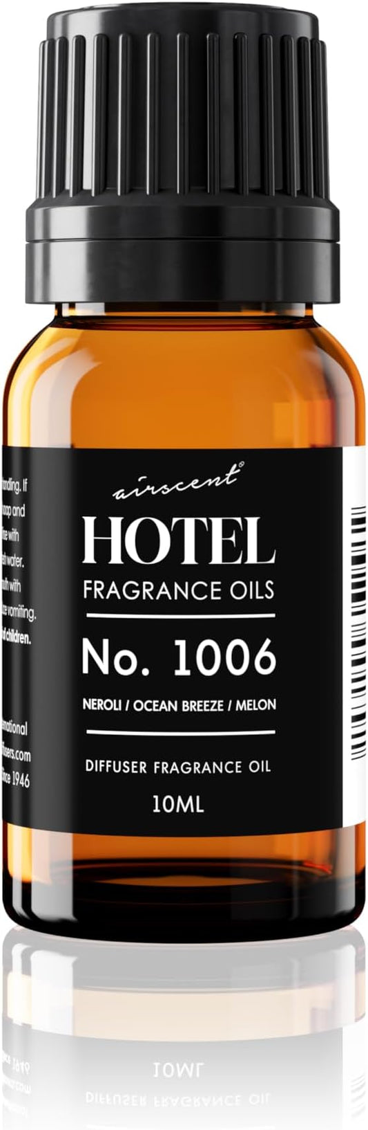AirScent Hotel Diffuser Oil No. 1006 - Neroli Ocean Breeze Melon - Hotel Scent Dupe - Premium Fragrance Oil for Ultrasonic and Waterless Diffusers and Crafting - 10 mL, .34 fl oz Glass Dropper Bottle