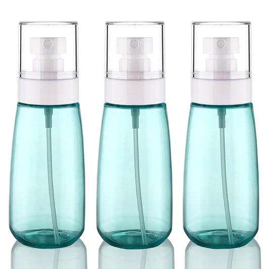Cosywell Spray Bottle for Hair TSA Approved 3.4oz 100ml 3 Pack Leak Proof Travel Spray Bottle Empty Refillable Small Spray Bottles for Perfume Essential Oils Toners Rose Water Cosmetics (3Green)