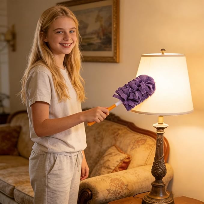 360°Electrostatic Duster Refills — The Sustainable Choice for a Dust-Free Home,Reusable Duster Refills,Duster Refills Reusable,Reusable & Washable Microfiber Dusting Heads,for Home Office Car (E)
