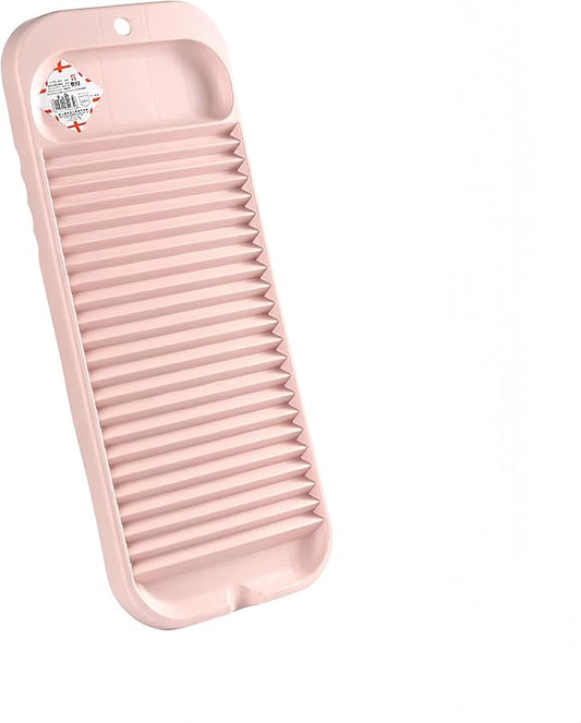 Non-Slip Laundry Washing Board, Household Washboard, Hand Wash Board, Manual Wash Clothes Laundry Pad Scrubbing Board for Household-17.5x7inch (Pink)