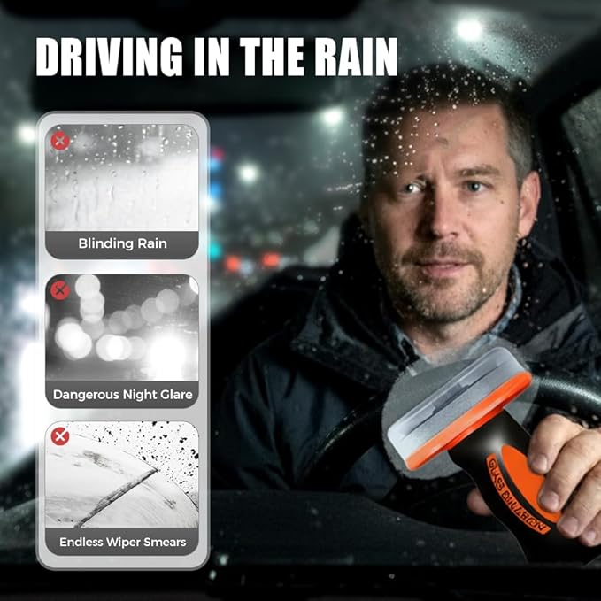 2025 Handheld Glass Oil-Film Remover, New Upgrade Emulsion Cleaner Glass Cleaning Board for Cars, Multifunctional Oil Film Remover for Windshield, Car Glass Brush for Car Maintenance (3, 300g)