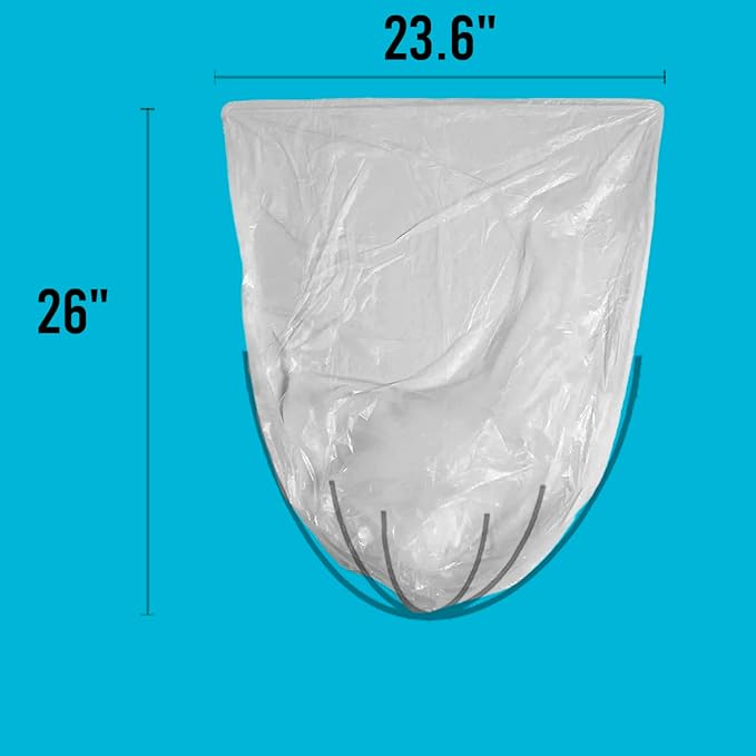 BEIDOU-PAC Trash Bags 8-10 Gallon, 300 Count Bulk, Clear Plastic Recycling Bags, Multi-purpose Garbage Bags Can Liners for Business Home Kitchen Commercial and Industrial