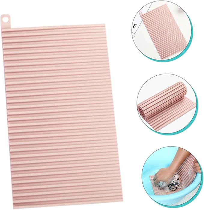 Household Non- Washboard Portable Soft Washing Board for Laundry for Travel and Home Use and Lightweight for Washing Underwear and Bras