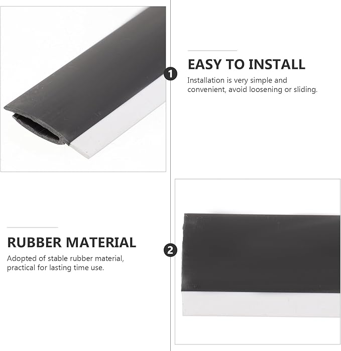 Uonlytech 4pcs Dustpan Rubber Lip Dustpan Rubber Edge Replacement Lip for Dustpan Rubber Lip for Dustpan Dustpan Edge Dustpan Repair Finishing Garbage Shovel Rubber Strip Scrub