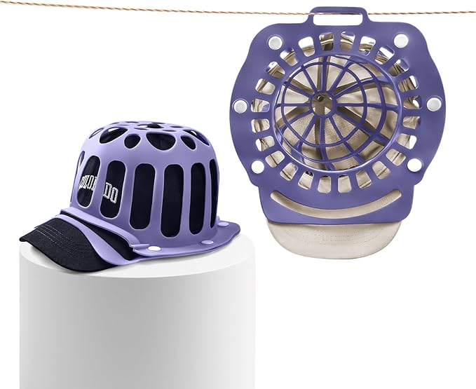 Silicone Hat Washer Cage Hat Cleaner for Baseball Caps, Rust-Proof & Shape-Saving Design,Ball Cap Washer Fit for Adults and Kids Hats Shaper,Flexible and durable，Cap holder,Purple