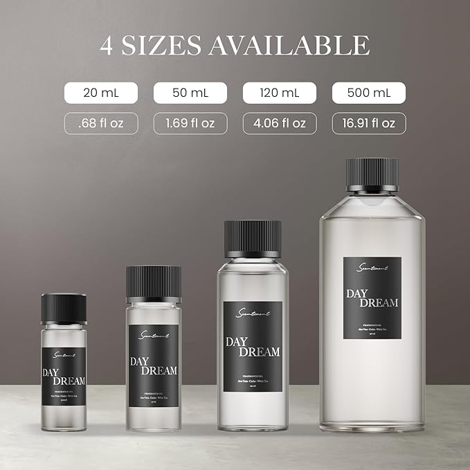 Scentiment Diffuser Oil - Day Dream | Inspired by Westin® Hotel White Tea Scent | Aromatherapy Home Fragrance| Luxurious Scent with Notes of Aloe Vera, Cedar, White Tea (20ml)