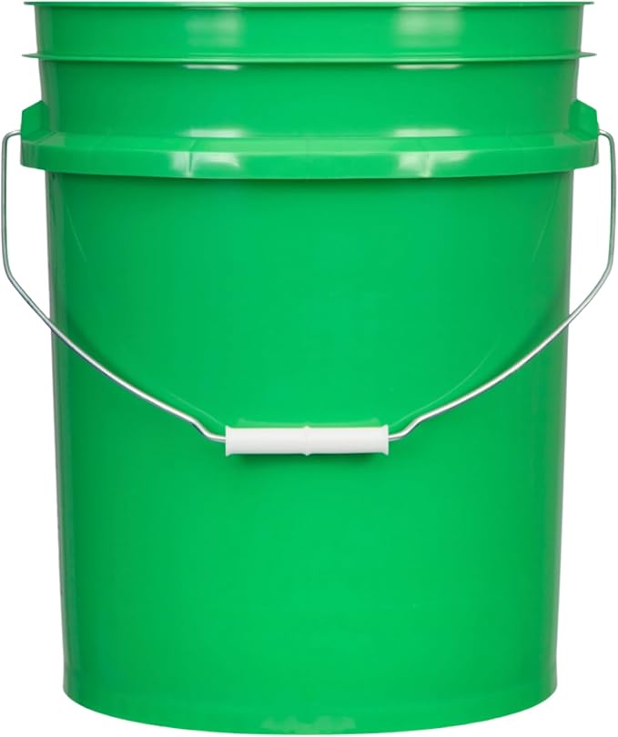 House Naturals 5 Gallon Food Grade Buckets, 3 Color Buckets with Screw on lids