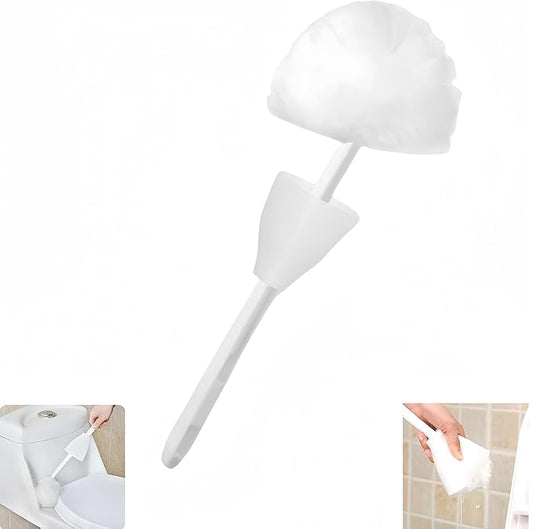 Toilet Brushes,Toilet Bowl Mop Toilet Bowl Brush White Soft Swab Toilet Mop for Bathroom Toilet Brush Long Handle Toilet Bowl Brush Mop Toilet Scrubber Bathroom Accessorie