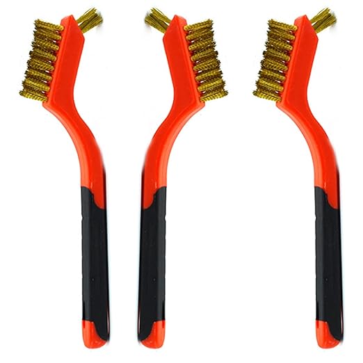 3Pcs Small Brass Wire Cleaning Brushes Set for Rust Removal in Holes