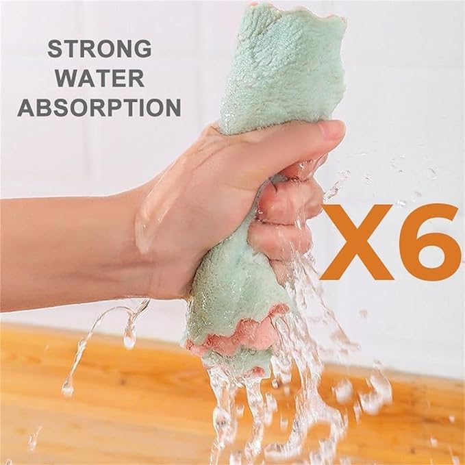 Convenient Cloth Changing Mini Mop + Magic Cleaning Cloth*6, Zero Touch Snap Grip Mini Mops for Wet & Dry Cleaning, Lightweight Snap for Corners (36in - W + Cloth*6)