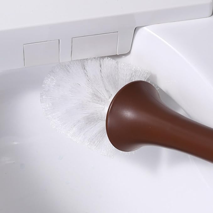 Cute Toilet Brush,Giraffe Shape Brush and Holder,Long Handle Scrubber for Silicone, Brushes for Bathroom with Holder, Compact Size Brushes Floor Standing