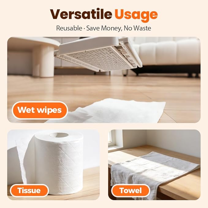 Snap Grip Mini Mop,Mini Sweeper Mop No-Touch Dirty Cleaning Flat Dust Mop for Dry Wet Disposable Pads,Corners Wall Multi Surface Cleaning (White 10.2x48.4 inch)