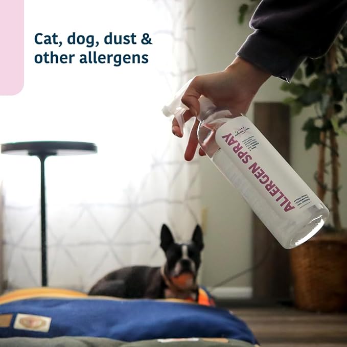 Allergen Spray, Pets, Dust Allergies & More, Air & Surface Control, Just Add Water, Bottle Plus Two Refills, Over 100oz Total