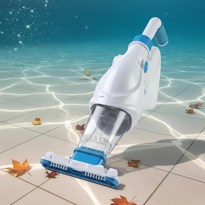 Cordless Robotic Pool Cleaner, Automatic Pool Vacuum with 60 Mins Runtime, Dual-Drive Powerful Suction & Self-Parking Technology, IPX8 Waterproof, Ideal for Above/In-Ground Flat Pools up to 540 Sq.ft