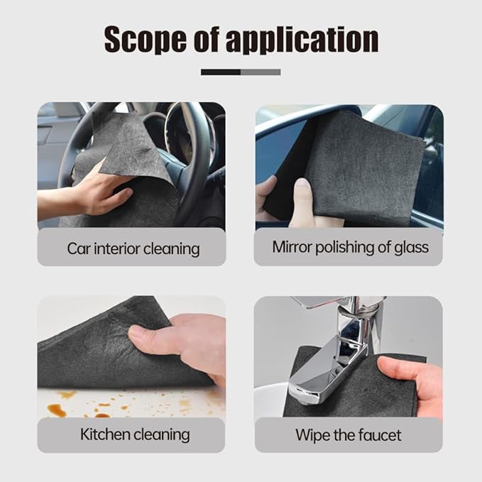 Thickened Magic Cleaning Cloth, 2026 New Reusable Glass Wiping Cloths, Streak Free Cleaning Cloths, Multipurpose Microfiber Cleaning Rags Towels for Kitchen, Window and Car Glass (15, 12×16 in)