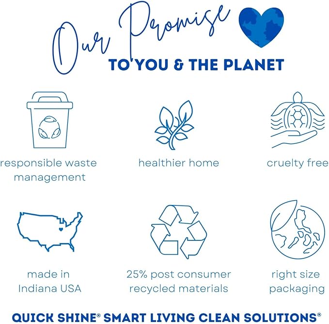 Quick Shine Multi Surface Deep Floor Cleaner and Wax Remover 27oz, 6Pk | Removes Wax Build-Up, Revitalizes Floors & Cleans Grout | Use on Hardwood, Laminate, LVT, Tile and Stone | Pro-Level Cleaning