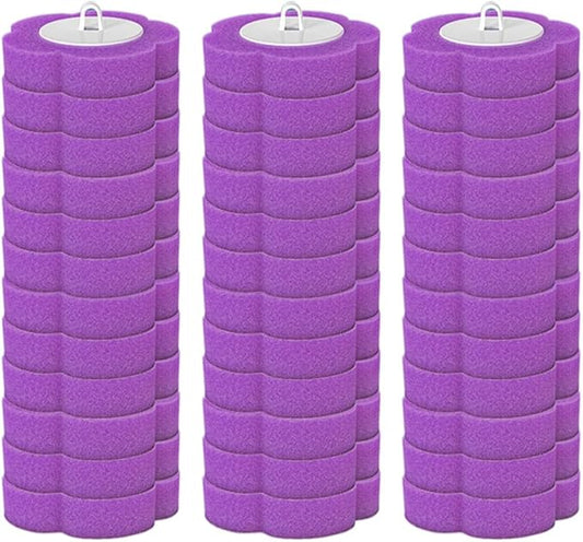 Disposable Toilet Cleaning System: Toilet Brush & Holder Kit with 18PCS Pre-Soaked Cleaner Wall-Mount Scrubbing Toilet Brush Bathroom Cleaning Kit (36-Pack Lavender Brush Head)