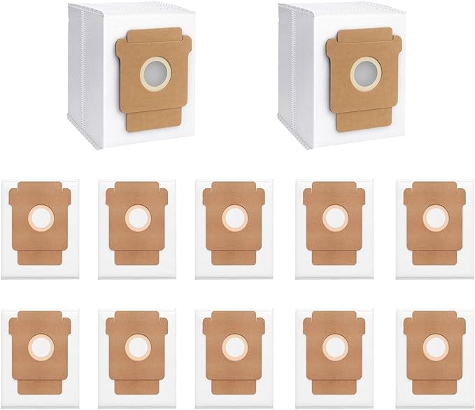 12-pack of 2.8L disposable dust bags replacement Parts for Roomba 2 Essential Vac Q0520, Roomba105,104/105 Combo,Plus 405/505/504 Combo,Y0140,Y0110,Q0120,Q011,Max 705 Robot Vacuum Cleaner
