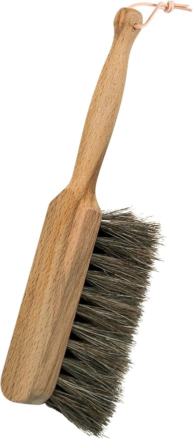 Redecker Horsehair Miniature Hand Brush with Oiled Beechwood Handle, Extra-Small Design, 8-1/4-Inches