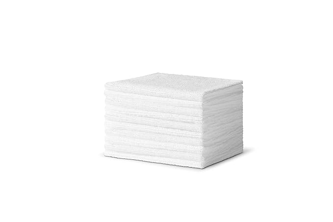 Skura Style WIPE ENVY™ All Purpose Lint Free Microfiber Reusable Cleaning Wipes – White, 10 Count