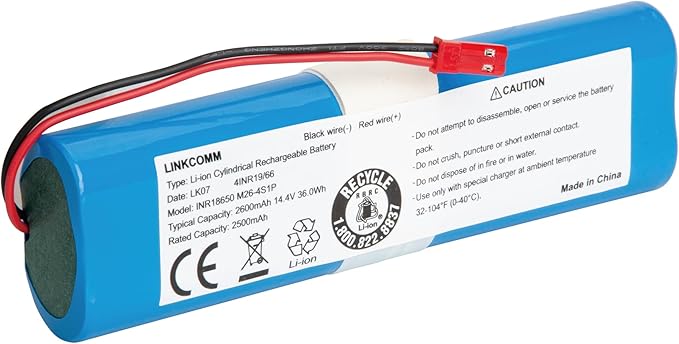 LINKCOMM PX-B010 Replacement Battery for iLife V3s Pro, V5s Pro, V8s, V80 Max, B5 Max Robot Vacuum