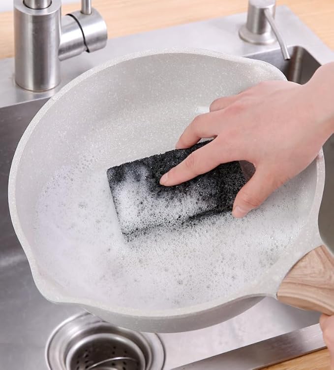 36 - Pack Non-Scratch Scrub Sponges - Sponges for Dishes and Washing Dishes, Cleaning Sponges for Kitchen Home and More（Black&White）