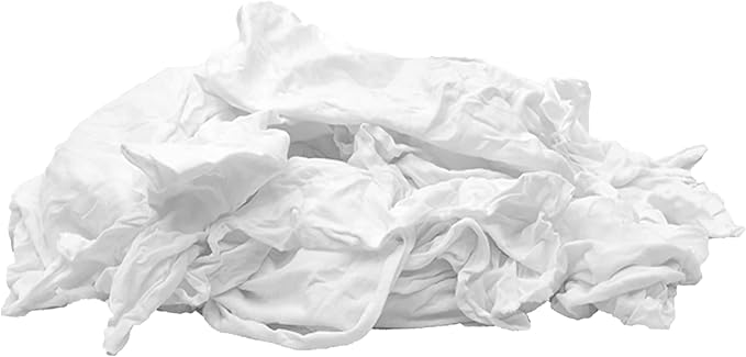 SupremePlus Premium White T-Shirt Cleaning Rags (10 lbs. Compressed Box of Rags) – White Cotton Cloths for Cleaning, Staining, Painting, Oil, Grease & Dust Removal