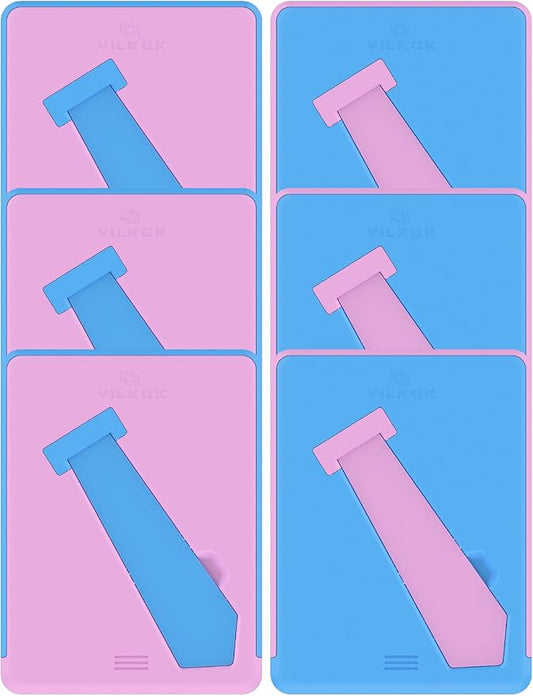 6-Pack 5x7 Picture Frame or 4x6 with Mat – Shatterproof Plastic Photo Frame for Family, Nursery & Playroom, Wall & Tabletop Picture Frames for Home or Office, Safe Lightweight Design, in Pink and Blue