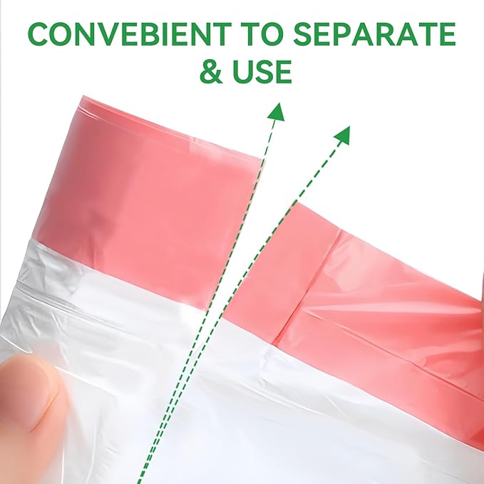 5 Gallon Trash Bags Drawstring, Pack of 42, Small Garbage Bags, 50x61cm, 8g/pcs, Unscented, White