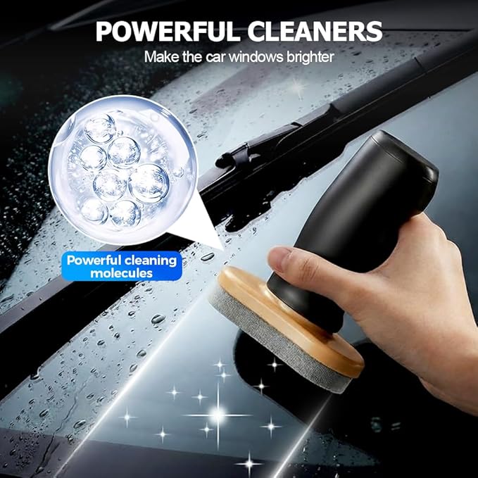 Handheld Glass Oil-Film Remover, 2026 Upgrade Glass Emulsion Cleaner, New Glass Cleaning Board, Automotive Oil Film Cleaning Brush for Car Windows (2, Medium)