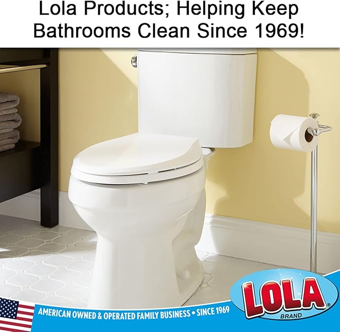 LOLA Classic Toilet Brush, Durable Fiber Stiff Bristles, Compact Size, Non-Scratch, Long-Lasting - 1 Pack