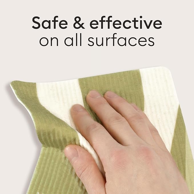 Vove Swedish Dishcloths 5-Pack, Nordic Nature - FSC Certified Cellulose & Cotton, Oeko-TEX Standard 100, Reusable Washable Kitchen Cleaning Cloths, Eco Friendly Floral Design
