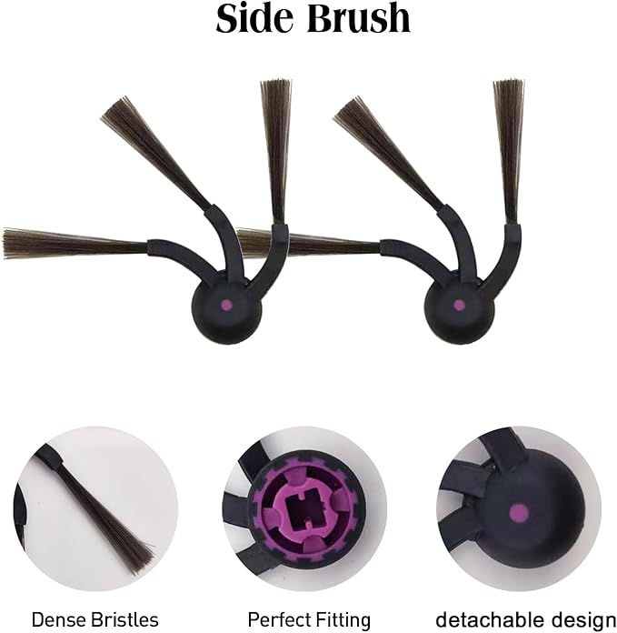 Replacement Accessories for Eureka J15 Evo Ultra Robot Vacuum,2Rubber Main Brush,3Mop Pads,2Filters,6Side Brush,3Dust Bag,1Cleaning Brush.