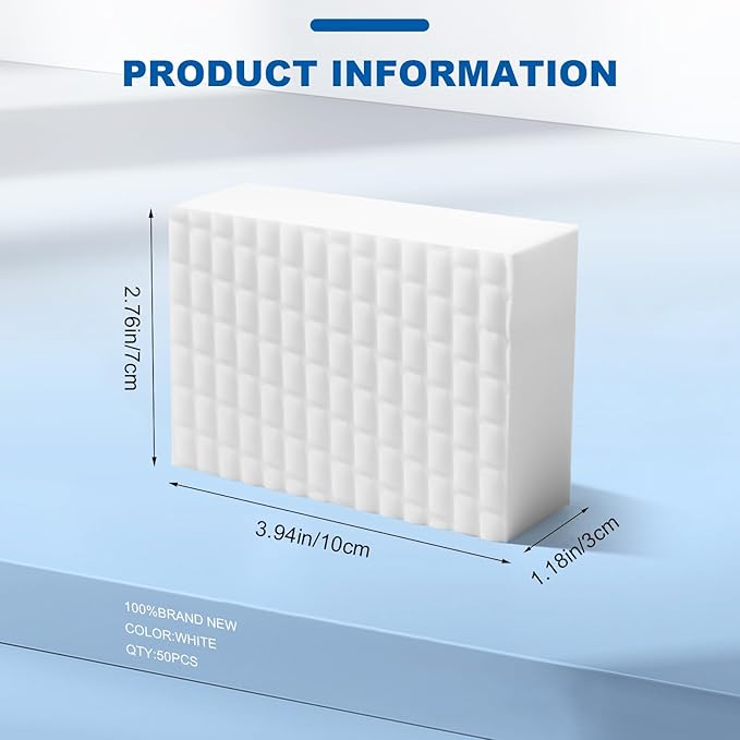 21 Pack Thick Melamine Sponges - Kitchen & Bathroom Scrub Pads(Ultra-Durable)