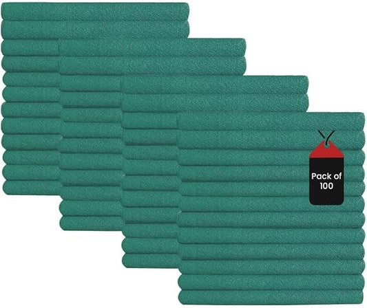 Premium Green Huck Towels – (100 Pack) 15 x 27 inches 100% Cotton Bulk Towel for General Cleaning, Auto Shop, and Hospital Use, Super Absorbent, Machine Washable Cloth