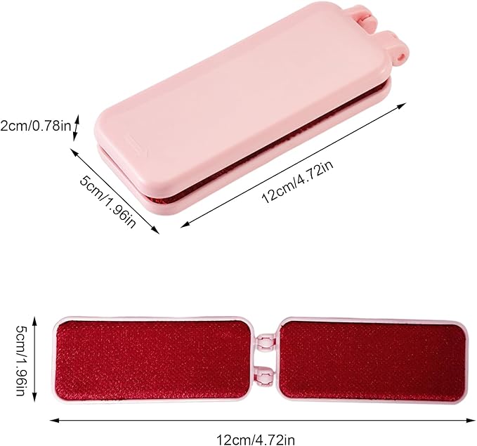 Reusable Lint Brush - Foldable Portable Travel Clothes Cleaner, Compact and Dust Remover | Small Pet Removal Tool, Multifunctional Fabric Brush for Baby Garments, Pet, or Daily Laundry,