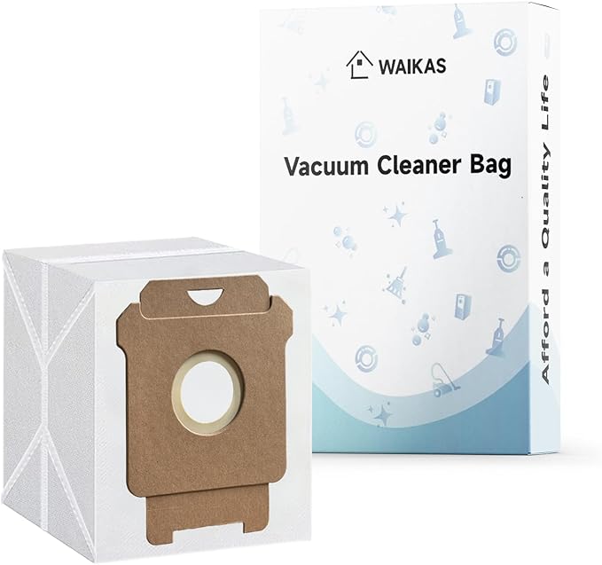 WAIKAS 6 Pack Replacement Roomba Vacuum Bags for iRobot Roomba 104 105 405 505 705 Combo 10 Max, 2 Essential, i7+ i3+ i4+ i6+ i8+ j7+ j9+ s9+, i s j Series, All Clean Base Automatic Dirt Disposal Bags