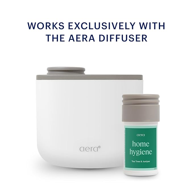 Aera Home Hygiene Tea Tree and Juniper - Essential Oil for Home - Calming Fragrance - Notes of Tea Tree, Juniper and Sage Essential Oils - Scent Refill - Capsule Size Works with Mini Diffuser
